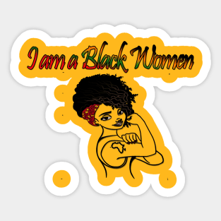 i AM a Black Women Sticker